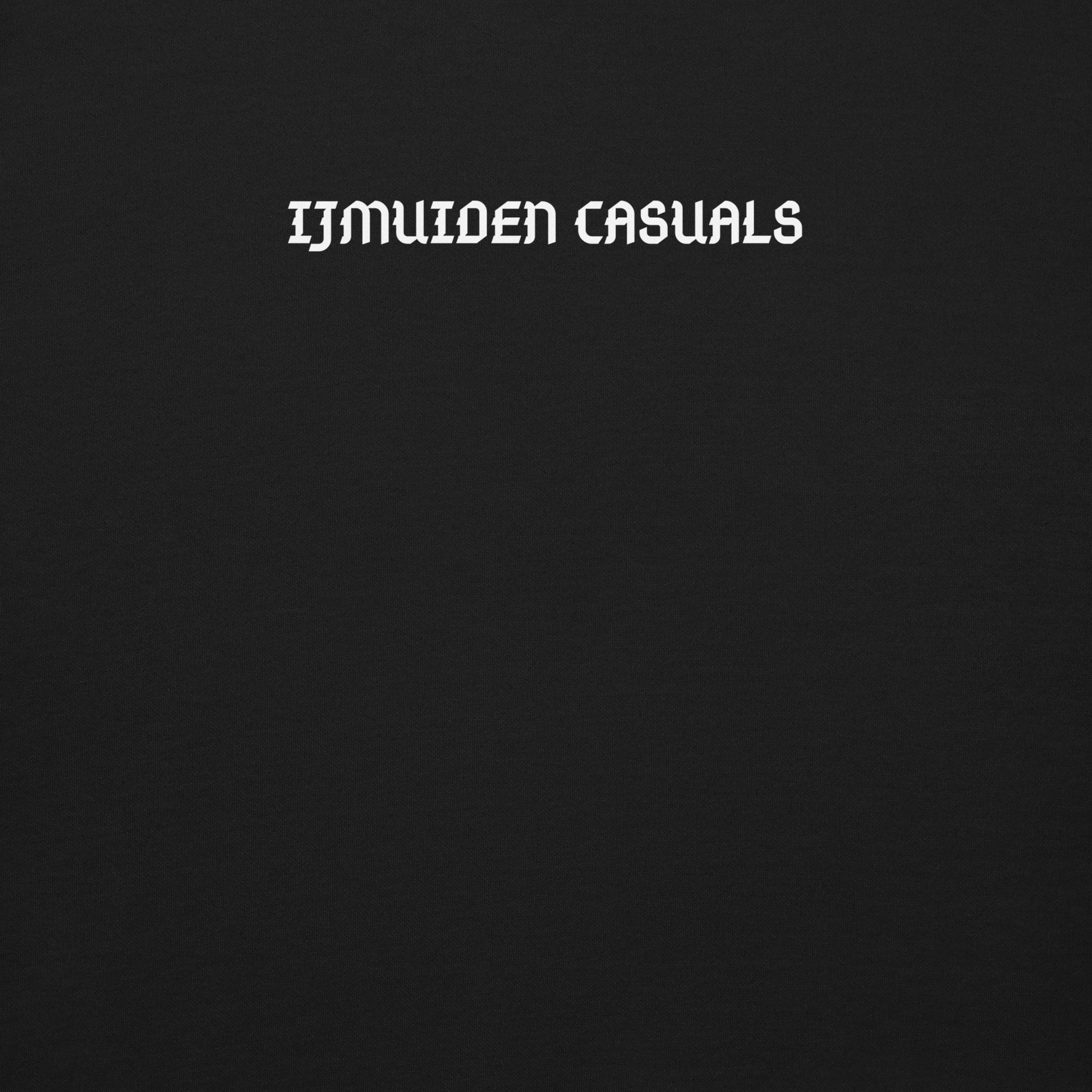 IJMUIDEN CASUALS SWEATER BLACK CLOSE UP 1