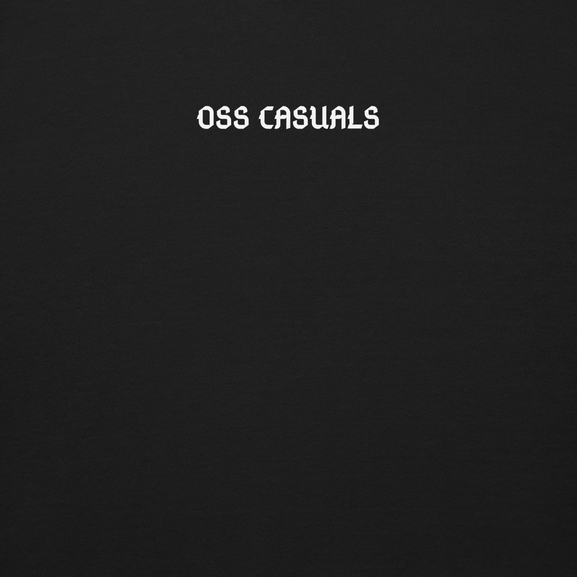 OSS CASUALS SWEATER BLACK CLOSE UP 1