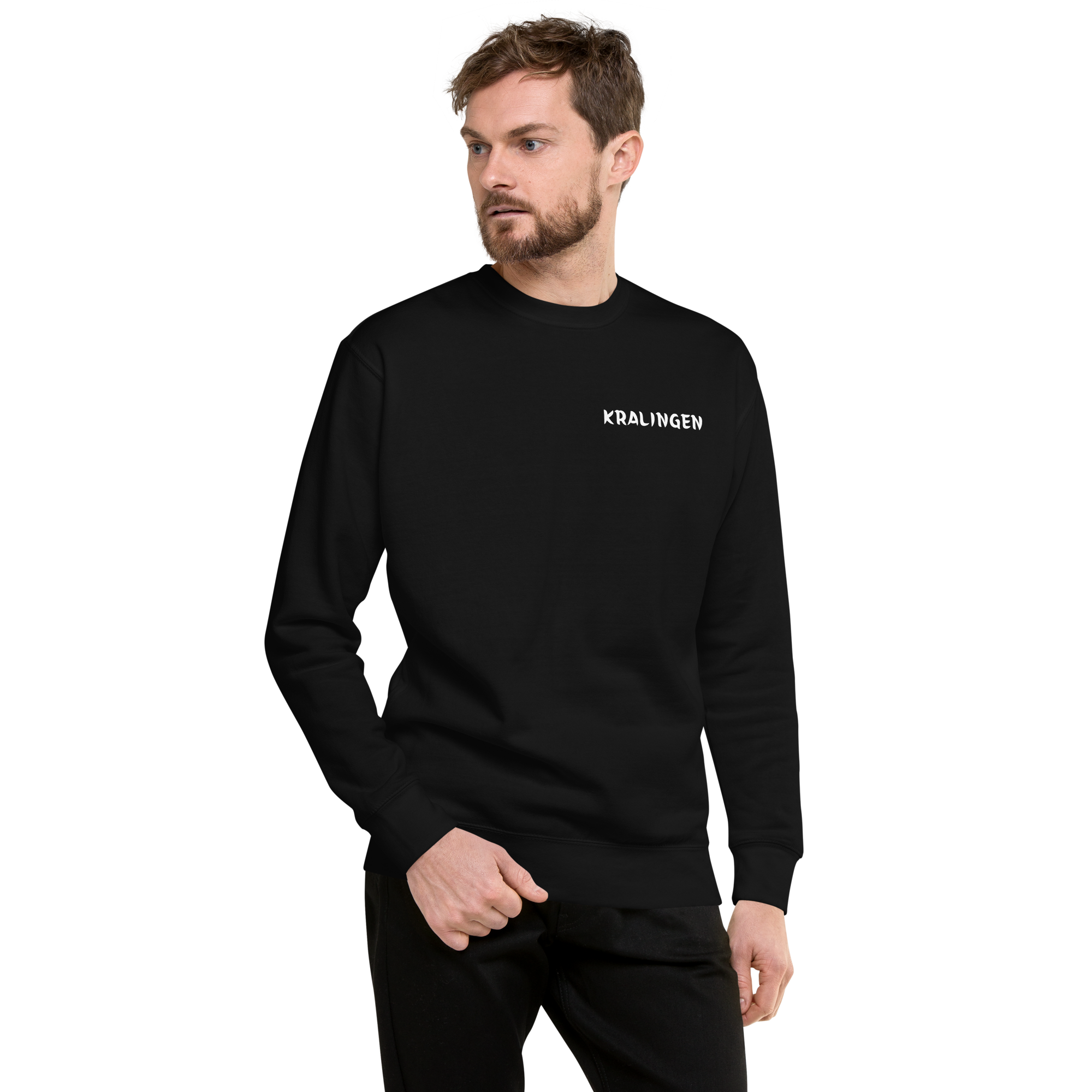 KRALINGEN LEGACY SWEATER BLACK MOCK UP MAN 1