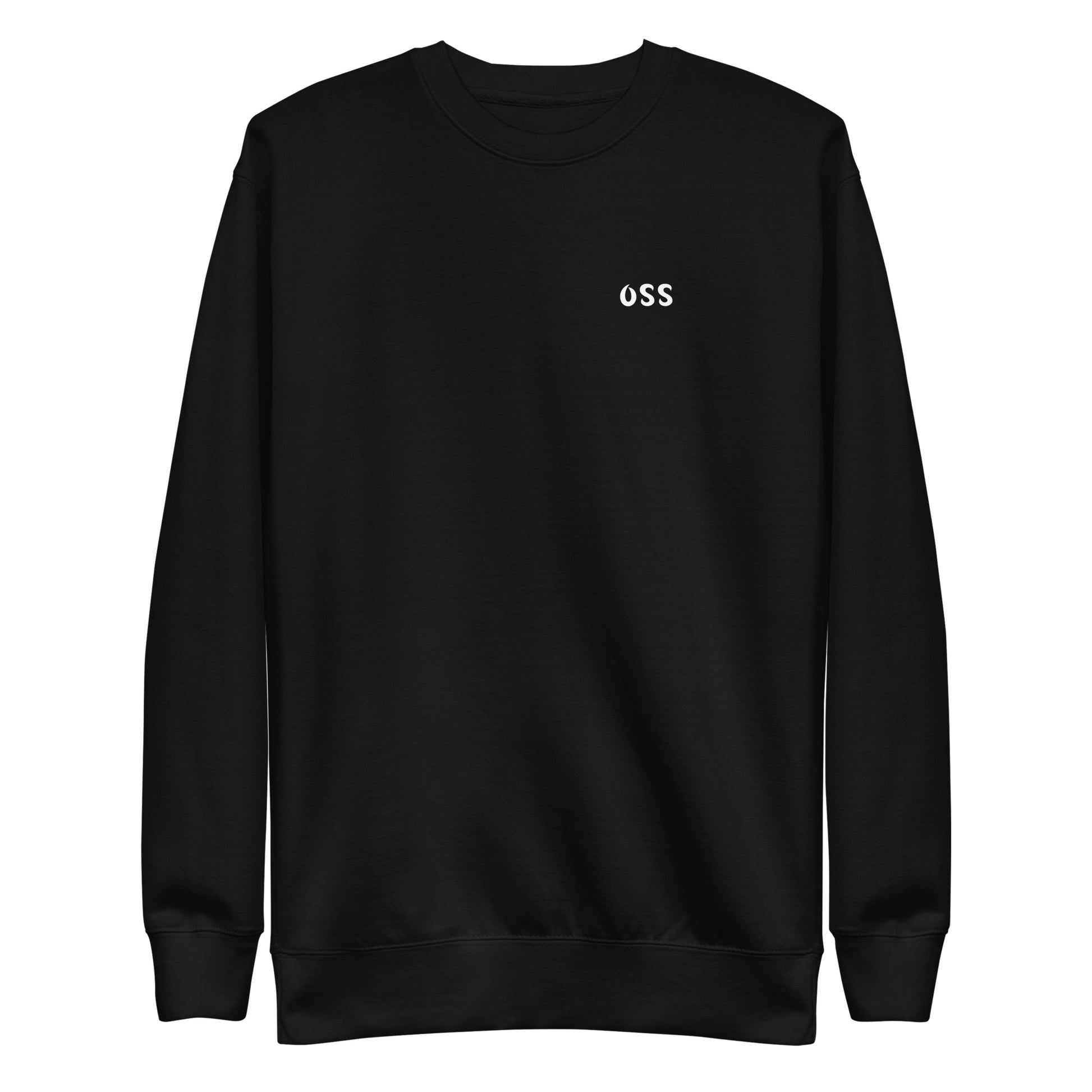OSS LEGACY SWEATER BLACK MOCK UP FRONT