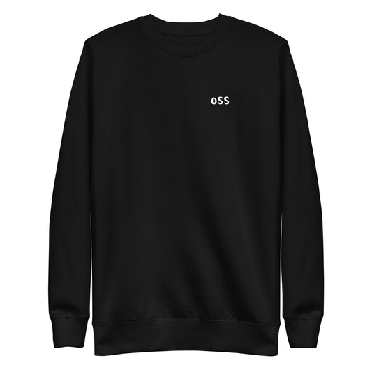 OSS LEGACY SWEATER BLACK MOCK UP FRONT