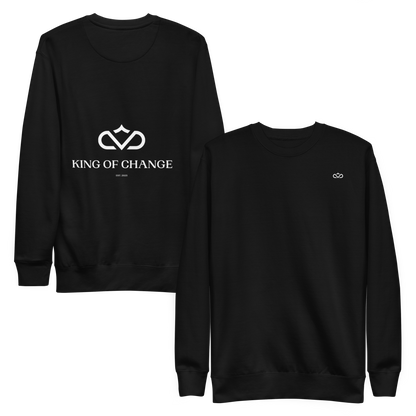 KING OF CHANGE ORIGINAL SWEATER BLACK FRONT & BACK