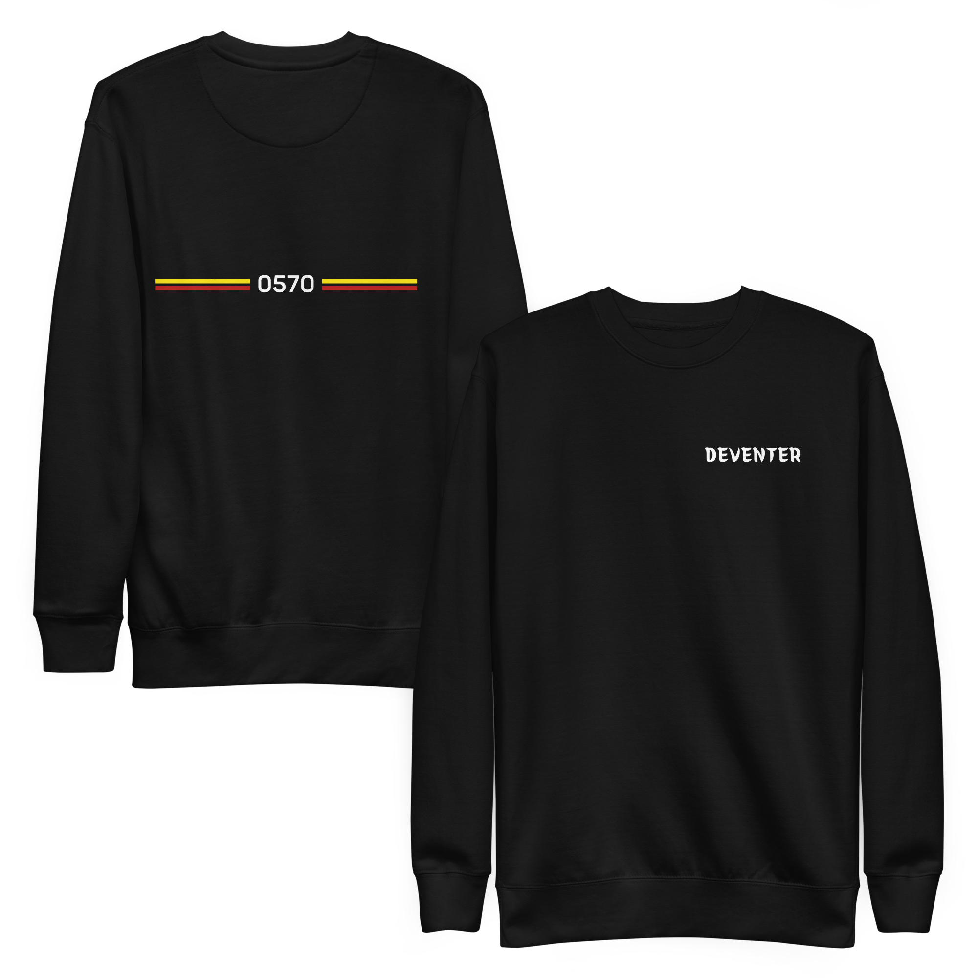 DEVENTER LEGACY SWEATER BLACK FRONT & BACK