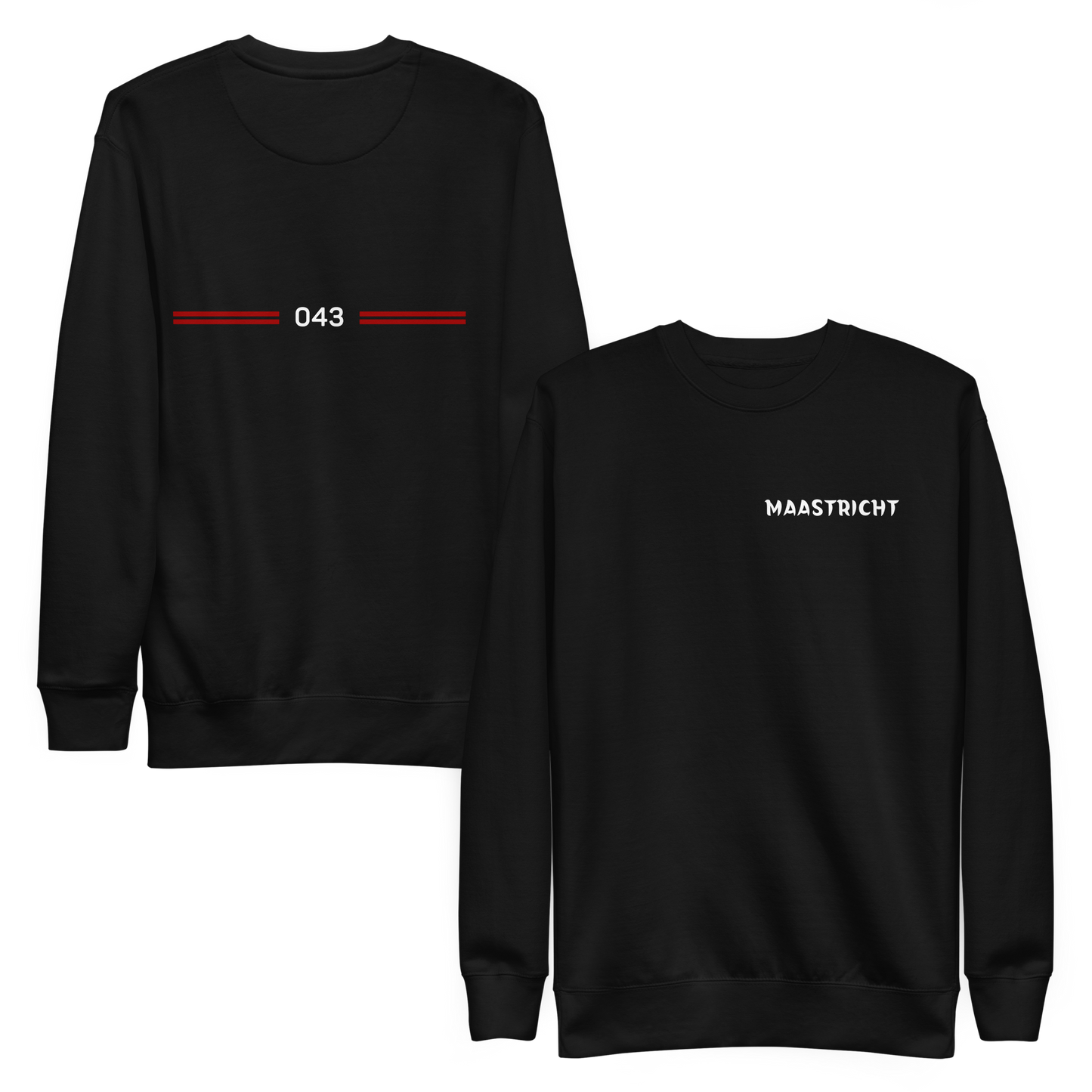 MAASTRICHT LEGACY SWEATER BLACK FRONT & BACK