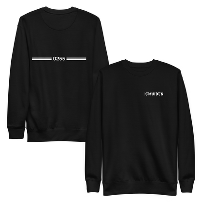 IJMUIDEN LEGACY SWEATER BLACK FRONT & BACK
