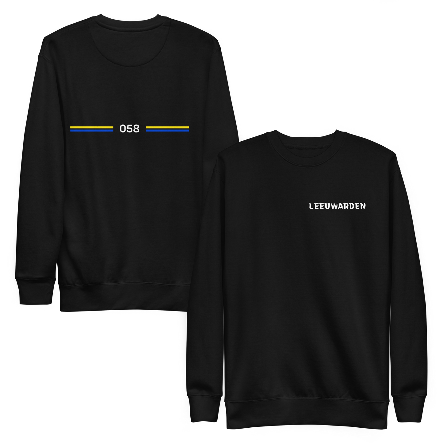 LEEUWARDEN LEGACY SWEATER BLACK FRONT & BACK