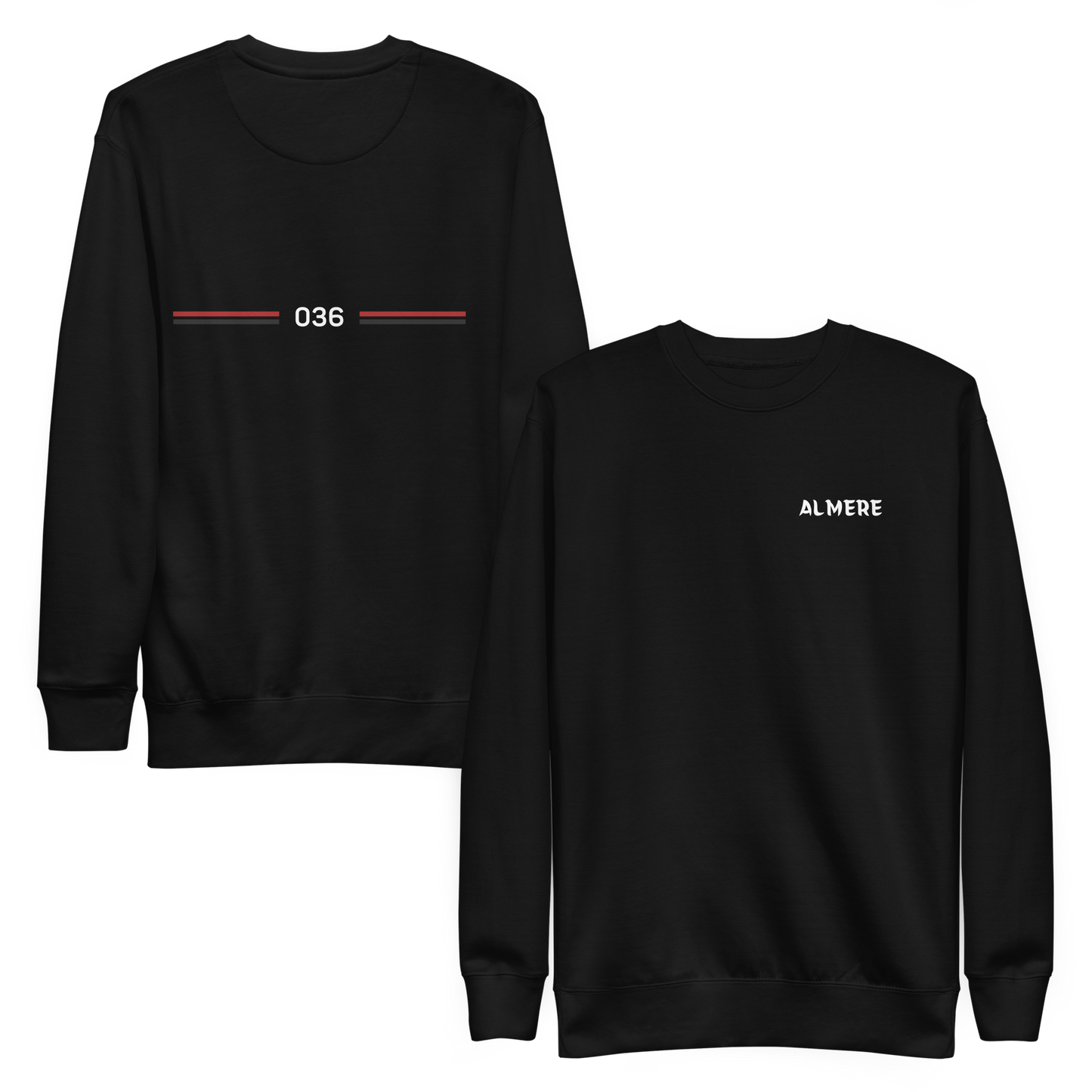 ALMERE LEGACY SWEATER BLACK FRONT & BACK