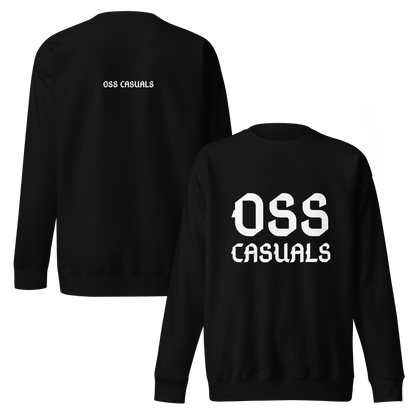 OSS CASUALS SWEATER BLACK FRONT & BACK