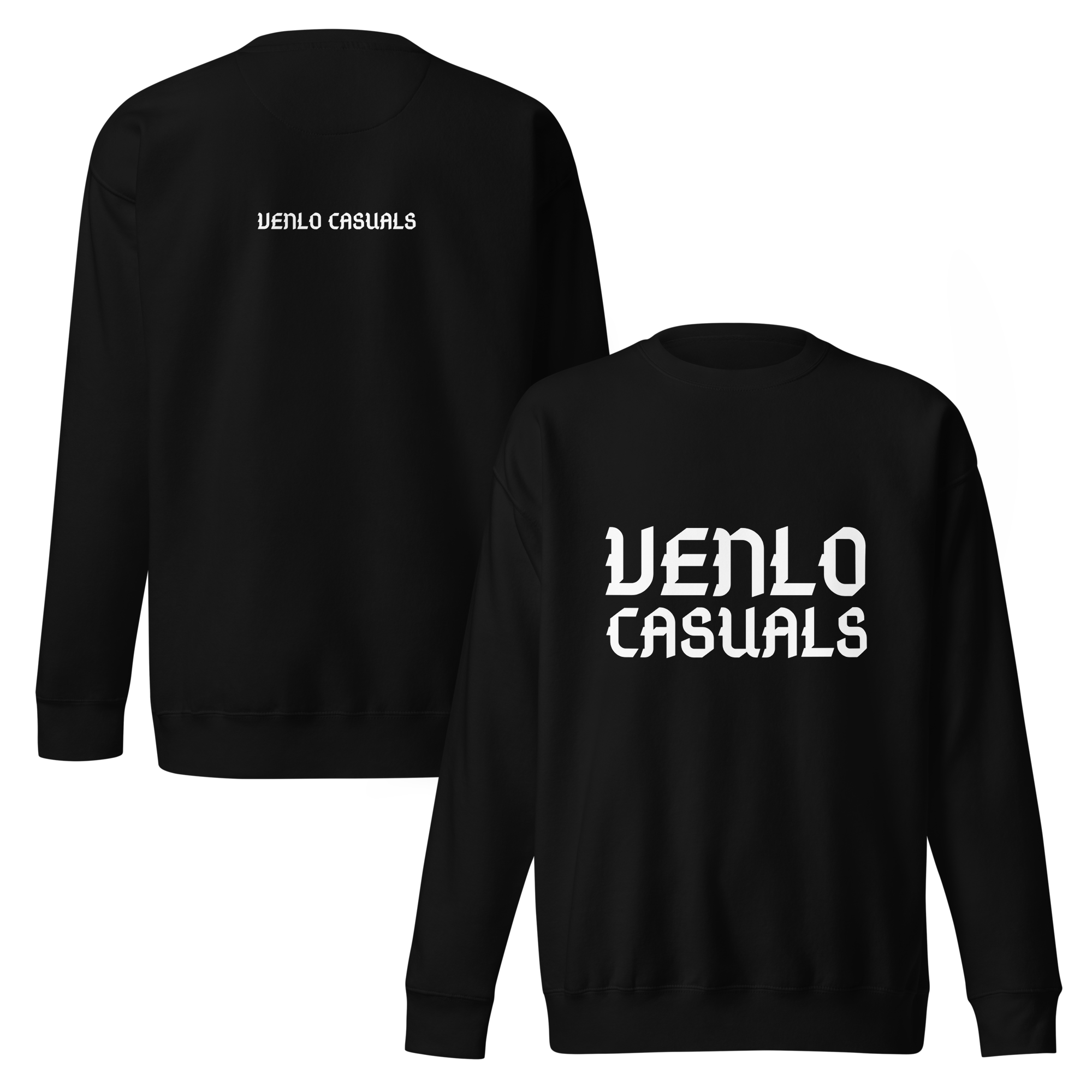 VENLO CASUALS SWEATER BLACK FRONT & BACK