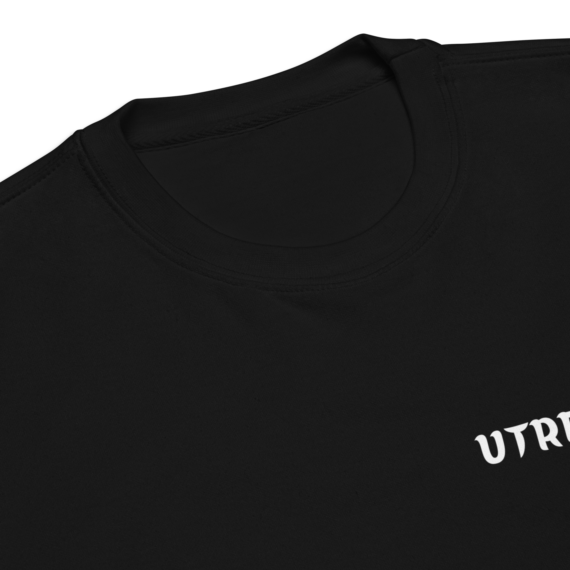UTRECHT LEGACY SWEATER BLACK CLOSE UP