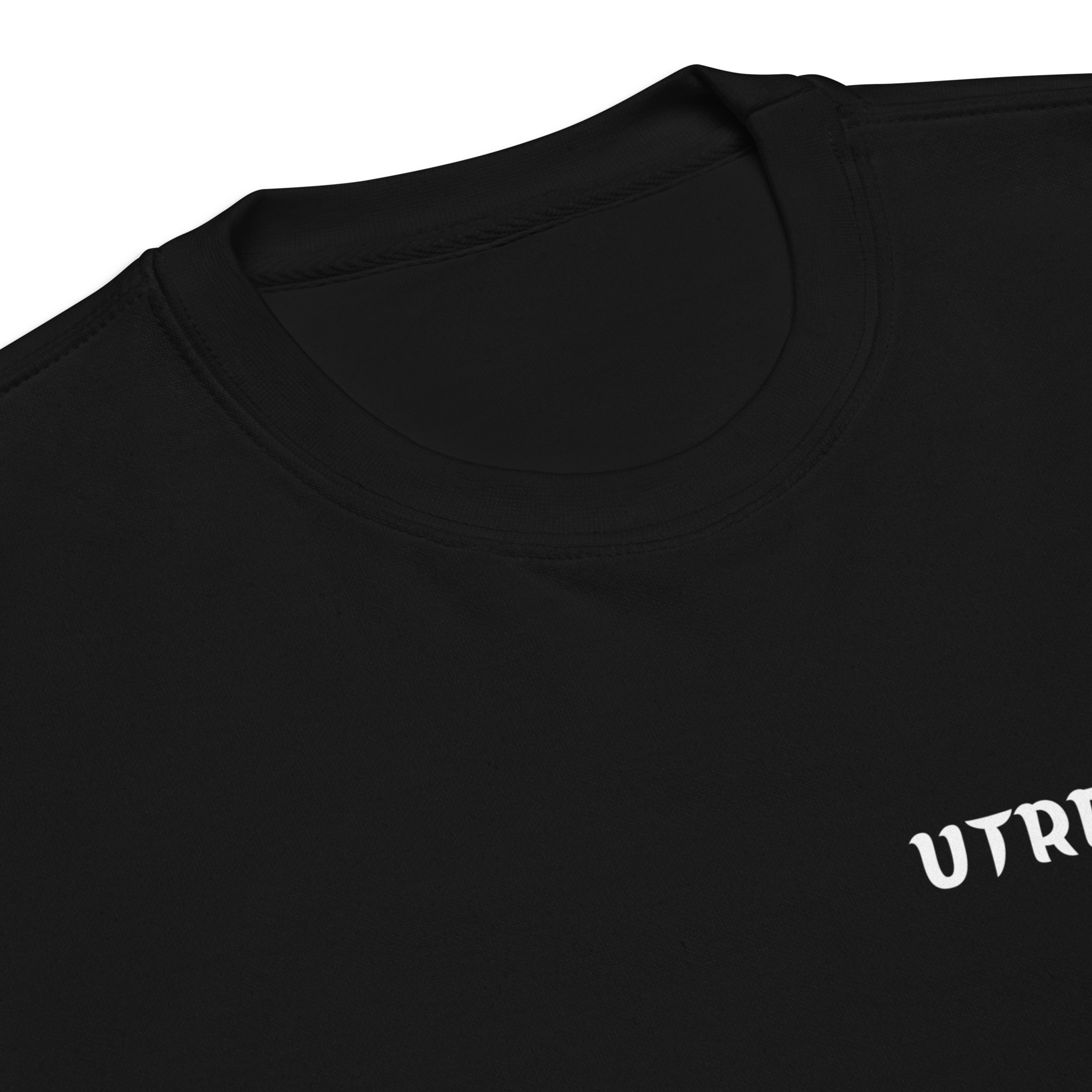 UTRECHT LEGACY SWEATER BLACK CLOSE UP